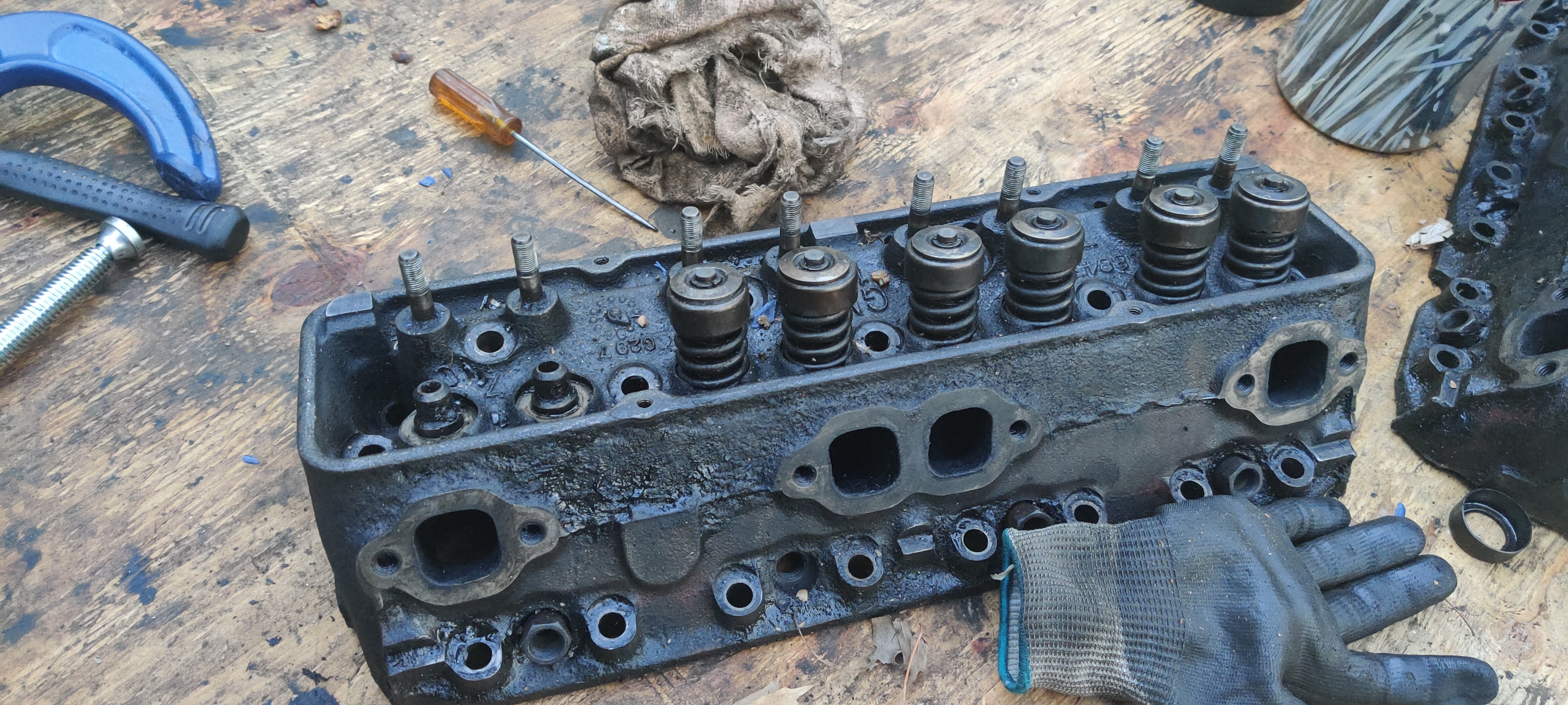 We somehow got two valve springs off